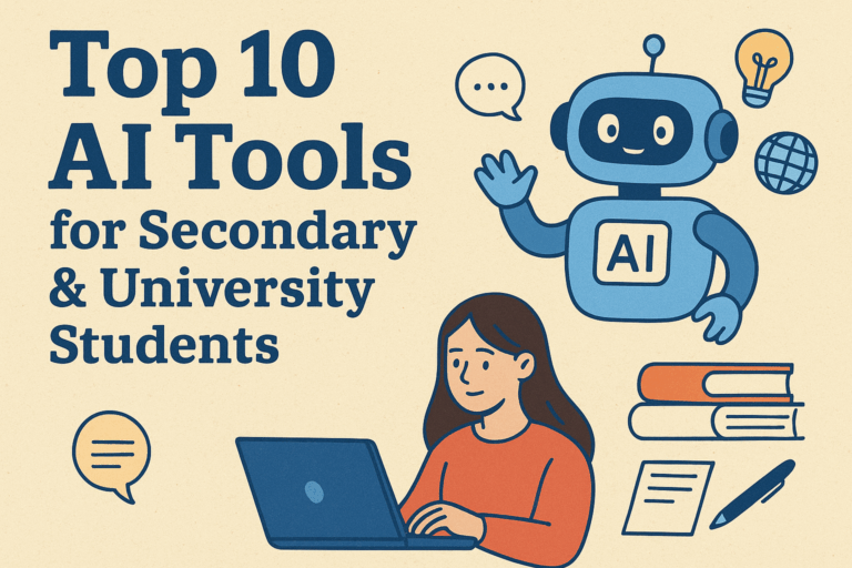 Top 10 AI Tools Every Secondary School and University Student Should Know in 2025